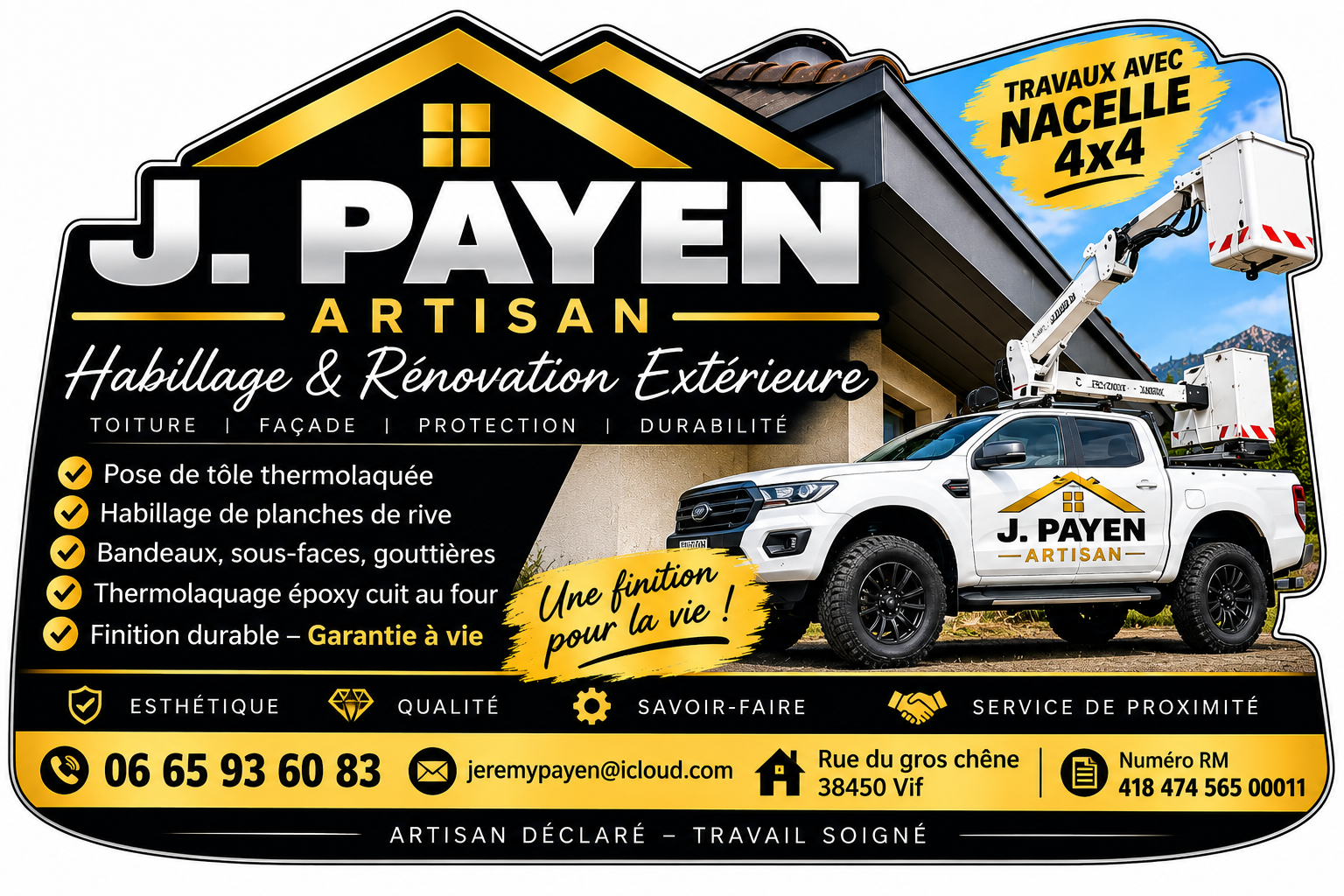 J. Payen artisan, nacelle 4x4 et habillage extérieur